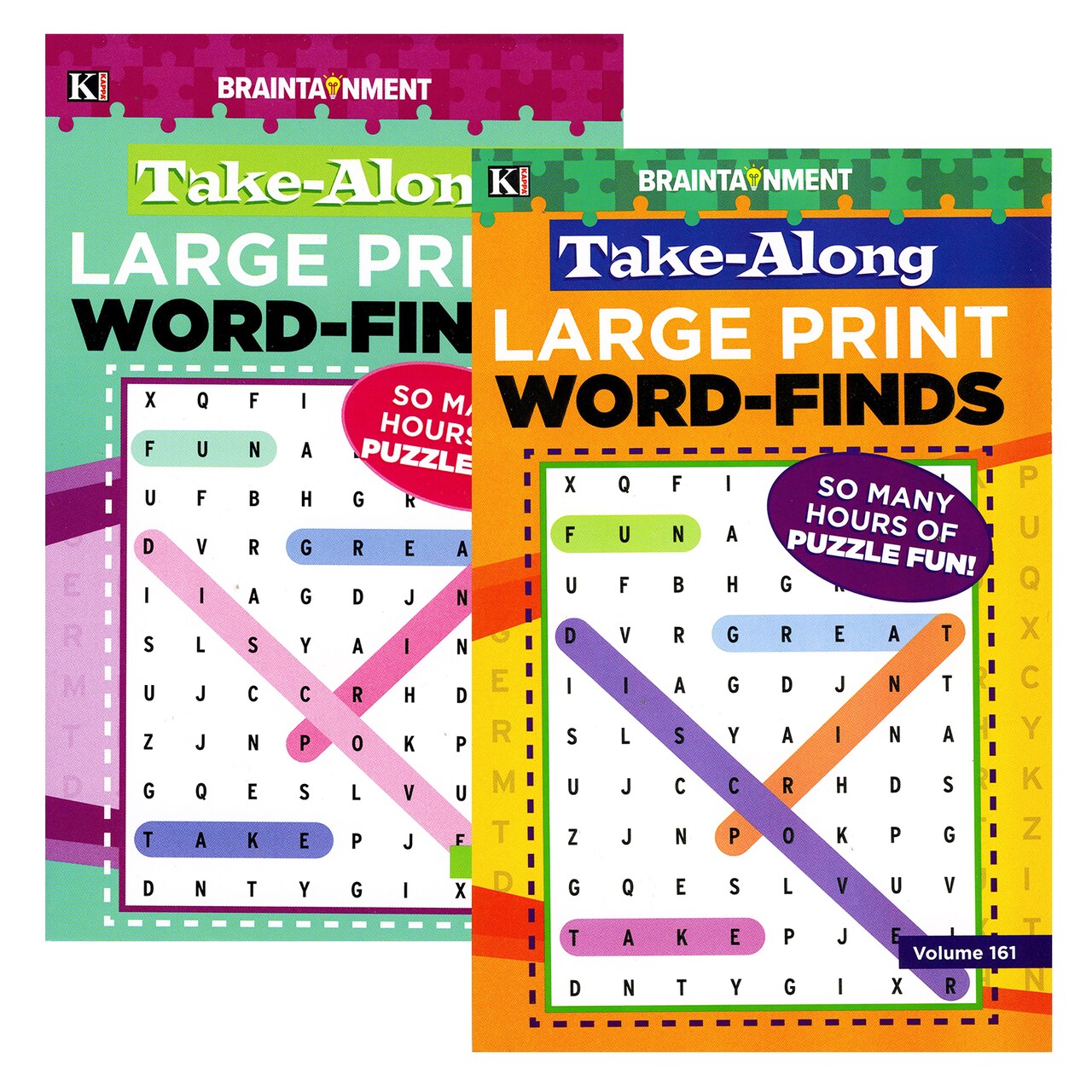 KAPPA Take Along Large Print Word Finds Puzzle Book - Digest Size